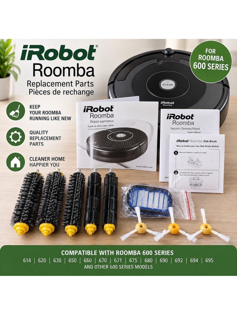iRobot Roomba 600 Series Replacement Parts – Brushes & Filters